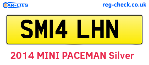 SM14LHN are the vehicle registration plates.