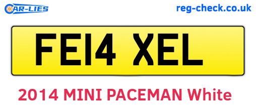 FE14XEL are the vehicle registration plates.