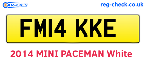 FM14KKE are the vehicle registration plates.
