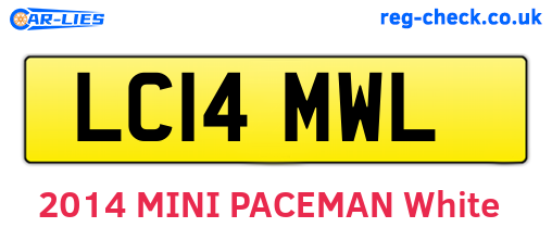 LC14MWL are the vehicle registration plates.
