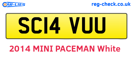 SC14VUU are the vehicle registration plates.