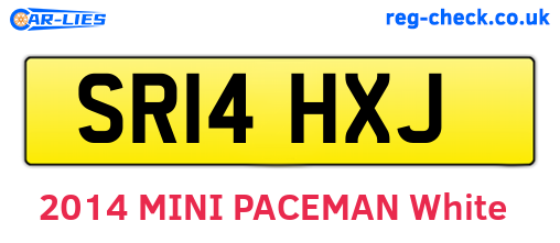 SR14HXJ are the vehicle registration plates.