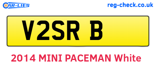 V2SRB are the vehicle registration plates.