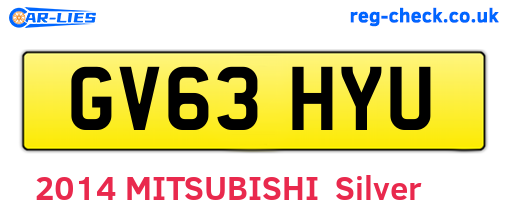 GV63HYU are the vehicle registration plates.