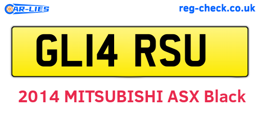 GL14RSU are the vehicle registration plates.