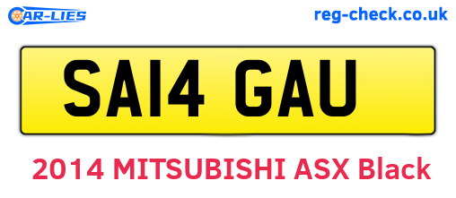 SA14GAU are the vehicle registration plates.