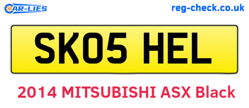 SK05HEL are the vehicle registration plates.