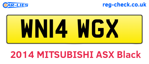 WN14WGX are the vehicle registration plates.