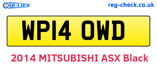 WP14OWD are the vehicle registration plates.