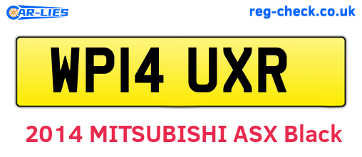 WP14UXR are the vehicle registration plates.