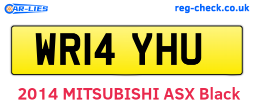 WR14YHU are the vehicle registration plates.