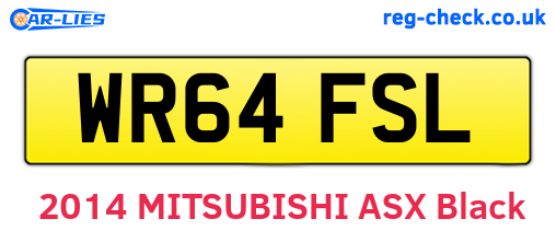 WR64FSL are the vehicle registration plates.