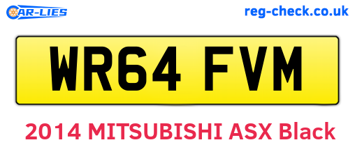 WR64FVM are the vehicle registration plates.