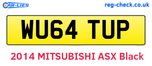 WU64TUP are the vehicle registration plates.