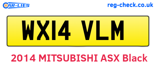 WX14VLM are the vehicle registration plates.