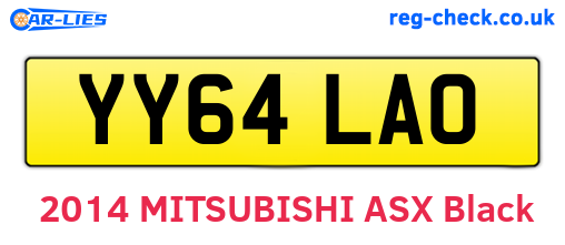 YY64LAO are the vehicle registration plates.