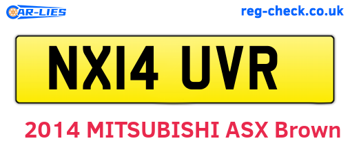 NX14UVR are the vehicle registration plates.