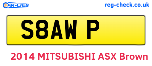S8AWP are the vehicle registration plates.