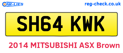 SH64KWK are the vehicle registration plates.