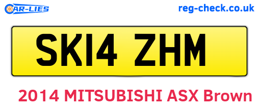 SK14ZHM are the vehicle registration plates.