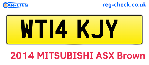 WT14KJY are the vehicle registration plates.