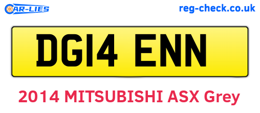 DG14ENN are the vehicle registration plates.