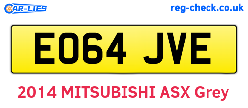 EO64JVE are the vehicle registration plates.