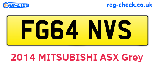 FG64NVS are the vehicle registration plates.