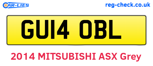 GU14OBL are the vehicle registration plates.