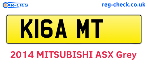 K16AMT are the vehicle registration plates.
