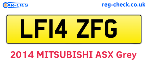 LF14ZFG are the vehicle registration plates.