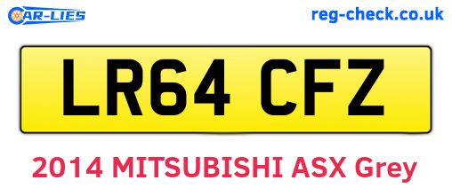 LR64CFZ are the vehicle registration plates.