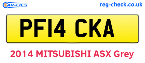 PF14CKA are the vehicle registration plates.