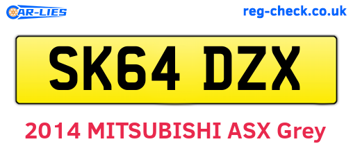 SK64DZX are the vehicle registration plates.