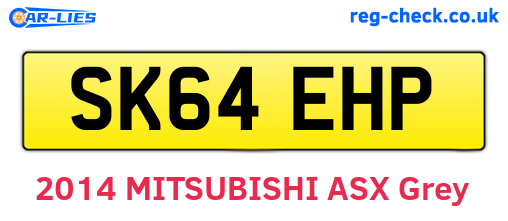 SK64EHP are the vehicle registration plates.