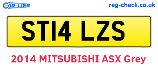 ST14LZS are the vehicle registration plates.