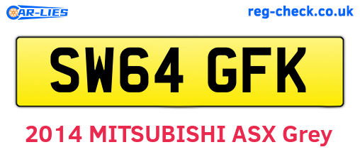 SW64GFK are the vehicle registration plates.