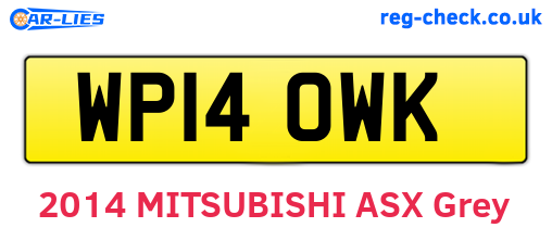 WP14OWK are the vehicle registration plates.