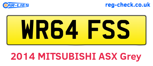 WR64FSS are the vehicle registration plates.