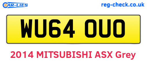 WU64OUO are the vehicle registration plates.