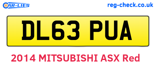 DL63PUA are the vehicle registration plates.