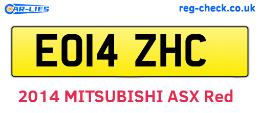 EO14ZHC are the vehicle registration plates.