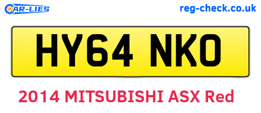 HY64NKO are the vehicle registration plates.