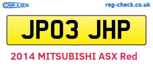 JP03JHP are the vehicle registration plates.