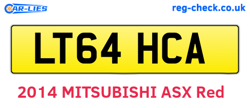 LT64HCA are the vehicle registration plates.