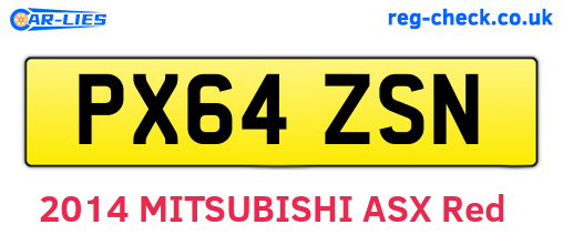PX64ZSN are the vehicle registration plates.