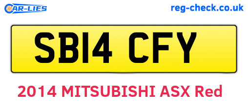 SB14CFY are the vehicle registration plates.