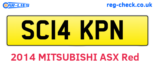 SC14KPN are the vehicle registration plates.