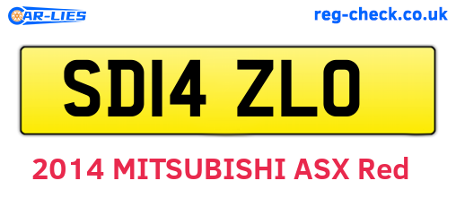 SD14ZLO are the vehicle registration plates.