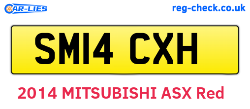 SM14CXH are the vehicle registration plates.